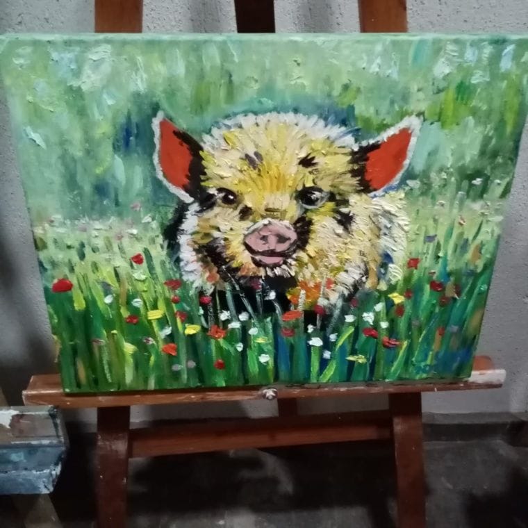 juancho pintura al óleo por juanchiz