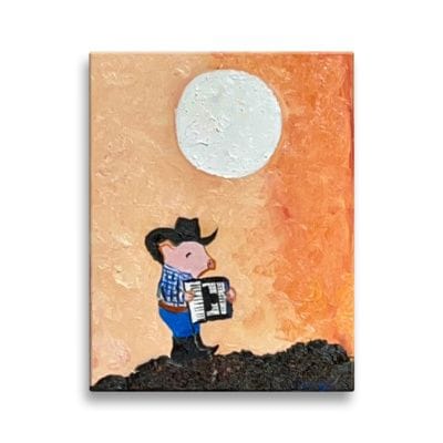 cerdito norteño Pintura al óleo Juanchiz